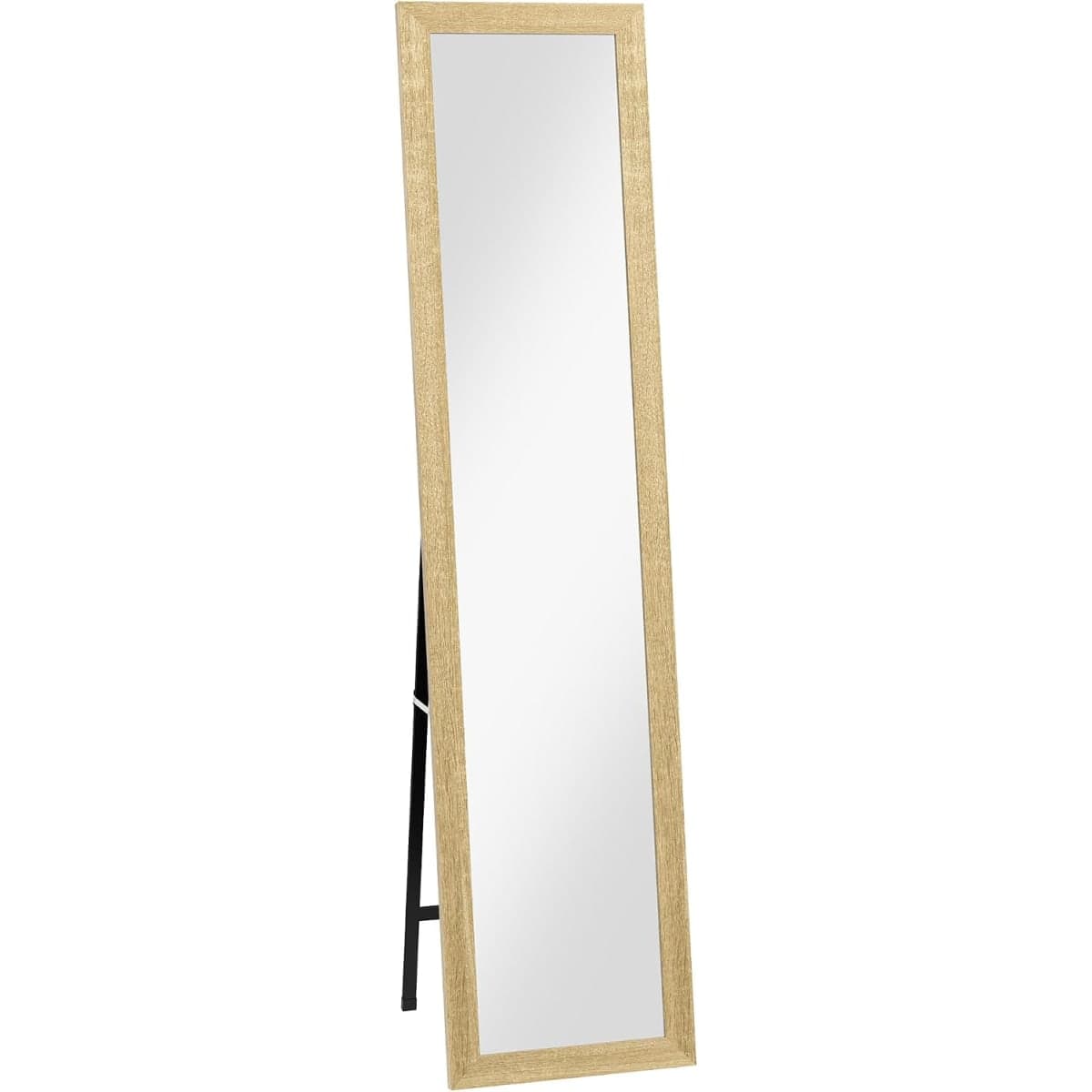 HOMCOM Miroir sur Pied Cadre Bois 37x157cm