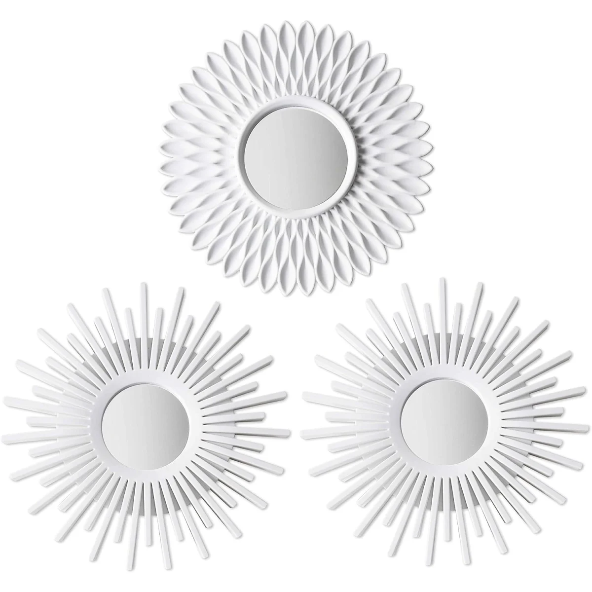 BONNYCO Trio Miroirs Ronds Blanc 25cm